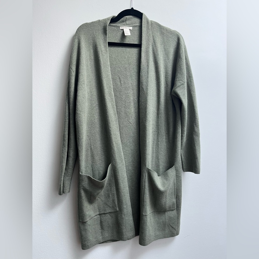 Sage Green Oversized Cardigan Sweater